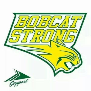 Green & Yellow Bobcat Strong